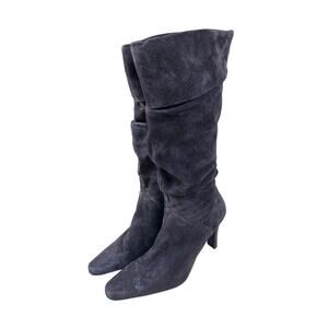 White Mountain Knee High Suede Stilleto Brown 8.5 Leather Boots